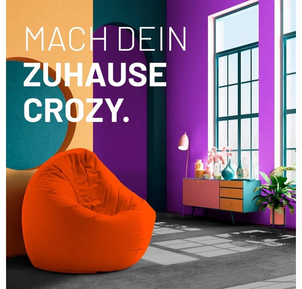 Lumaland Sitzsack Drops Orange XXL 300L - Bild 3