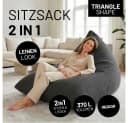 Lumaland Sitzsack Interior Line Dreieck Grau EPS-Perlen Bild 5
