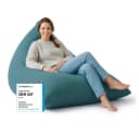 Lumaland Sitzsack Interior Line Dreieck Beige Leinen-Optik Bild 4