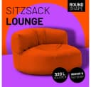 Lumaland Sitzsack Round Sofa Orange In- & Outdoor mit Rückenlehne Bild 1
