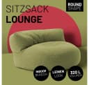 Lumaland Sitzsack Round Sofa Grün mit Rückenlehne Bild 1