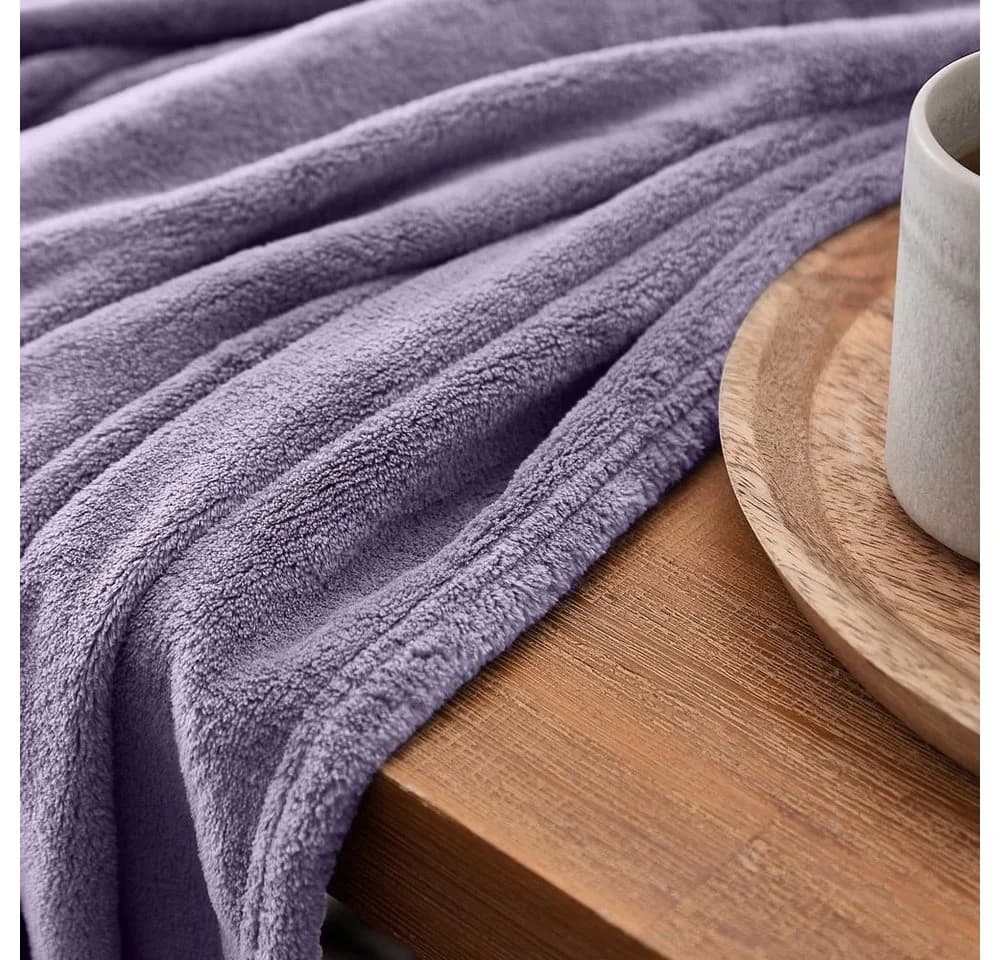 Lumaland Kuscheldecke Coral Fleece Violett 150x200cm - Bild 3