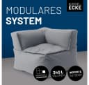 Lumaland Modulares Sitzsack-Modul Grau Wasserfest Abnehmbarer Bezug Bild 1