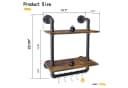 Gall&Zick Deko-Wandregal Industrial Rohrregal mit Handtuchhalter Bild 3