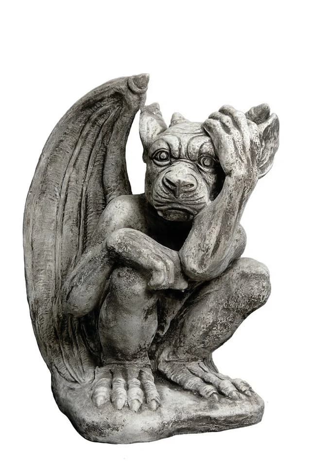 gartendekoparadies.de Gargoyle Statue Grau Steinfigur Frostsicher - Bild 2