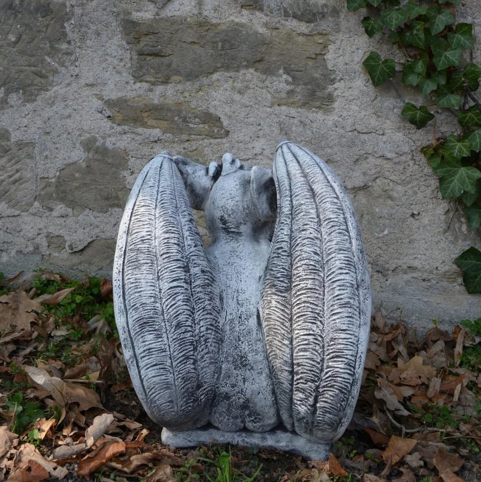 gartendekoparadies.de Gargoyle Statue Grau Steinfigur Frostsicher - Bild 3