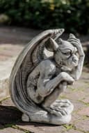 gartendekoparadies.de Gargoyle Statue Grau Steinfigur Frostsicher Bild 5