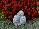 Gartenfigur Sitzender Engel Grabengel Steinfigur Grau 25 cm Frostsicher Bild 3