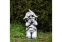 gartendekoparadies.de Gartenfigur Gnom als Stiller Beobachter, Steinfigur, 38 cm, 9 kg, Frostsicher Bild 2