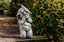 gartendekoparadies.de Gartenfigur Gnom als Stiller Beobachter, Steinfigur, 38 cm, 9 kg, Frostsicher Bild 3