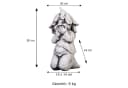 gartendekoparadies.de Gartenfigur Gnom als Stiller Beobachter, Steinfigur, 38 cm, 9 kg, Frostsicher Bild 5