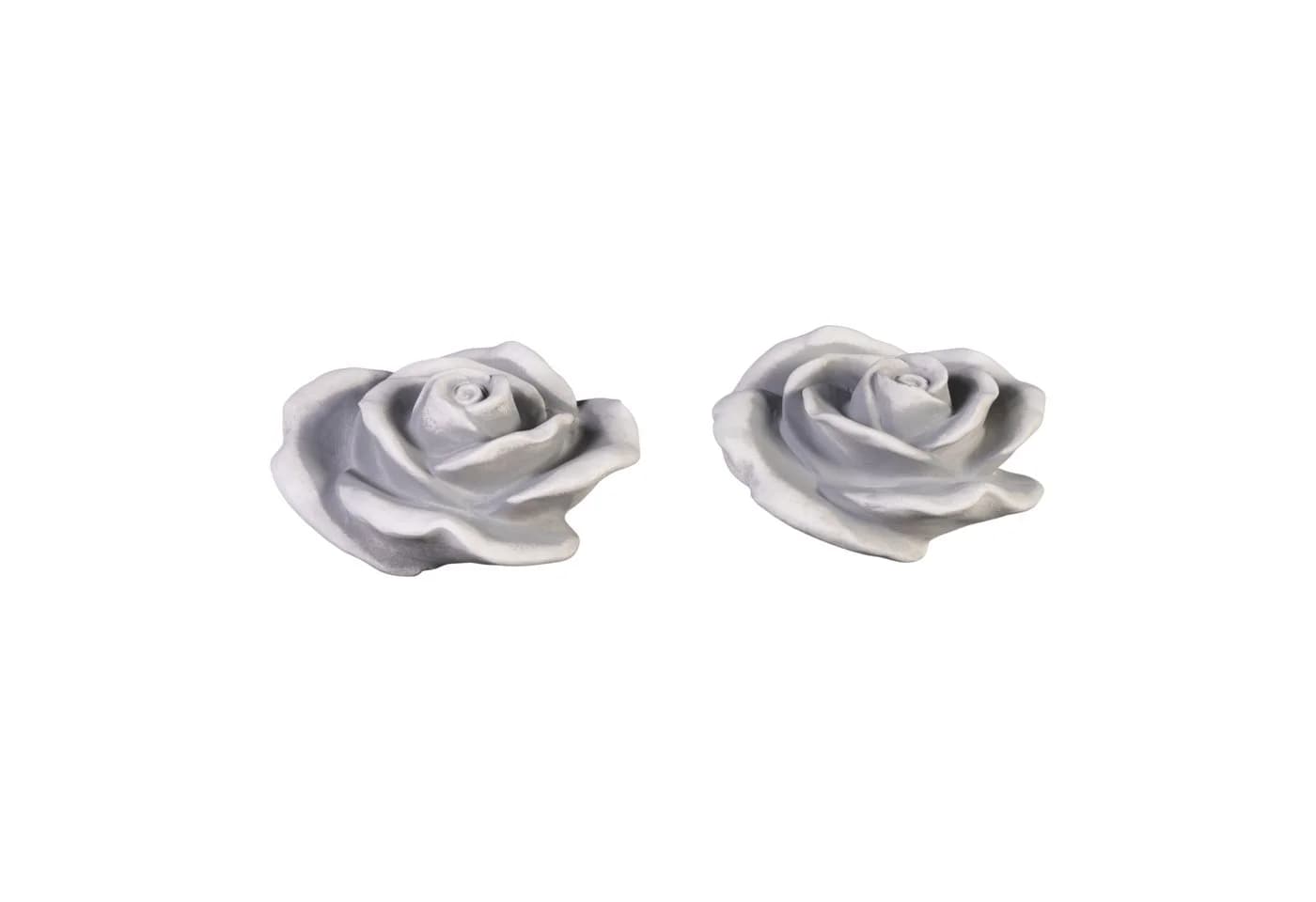 gartendekoparadies.de Gartenfigur Deko Rosen 2er-Set Steinrosen