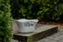 gartendekoparadies.de Pflanzschale Korb Beton grau Frostsicher Bild 4