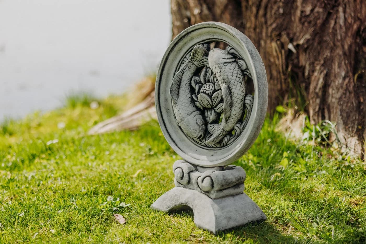 gartendekoparadies.de Gartenfigur Skulptur Koi-Fische Grau - Bild 5