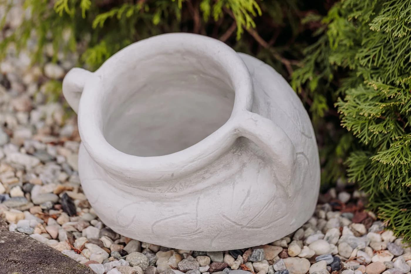 gartendekoparadies.de Pflanzkübel Amphore Grau Beton Frostsicher - Bild 5