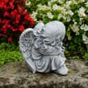 gartendekoparadies.de Gartenfigur Schlafender Engel Grabengel Steinfigur 23 cm 6 kg Frostsicher Bild 3
