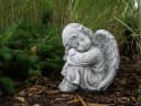 gartendekoparadies.de Gartenfigur Schlafender Engel Grabengel Steinfigur 23 cm 6 kg Frostsicher Bild 4