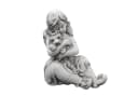 gartendekoparadies.de Gartenfigur Kleines Mädchen mit Hund Grau Stein Bild 1