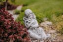 gartendekoparadies.de Gartenfigur Kleines Mädchen mit Hund Grau Stein Bild 5