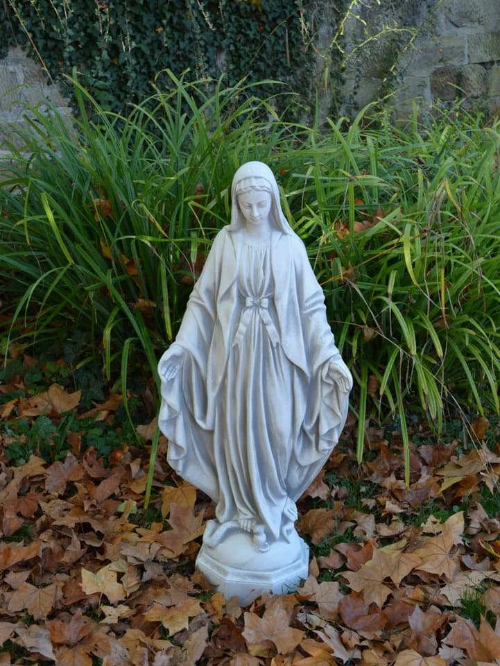 gartendekoparadies.de Gartenfigur Madonna Stein Grau Frostsicher - Bild 5