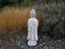 gartendekoparadies.de Gartenfigur stehender Buddha Mönch Grau Stein Bild 5