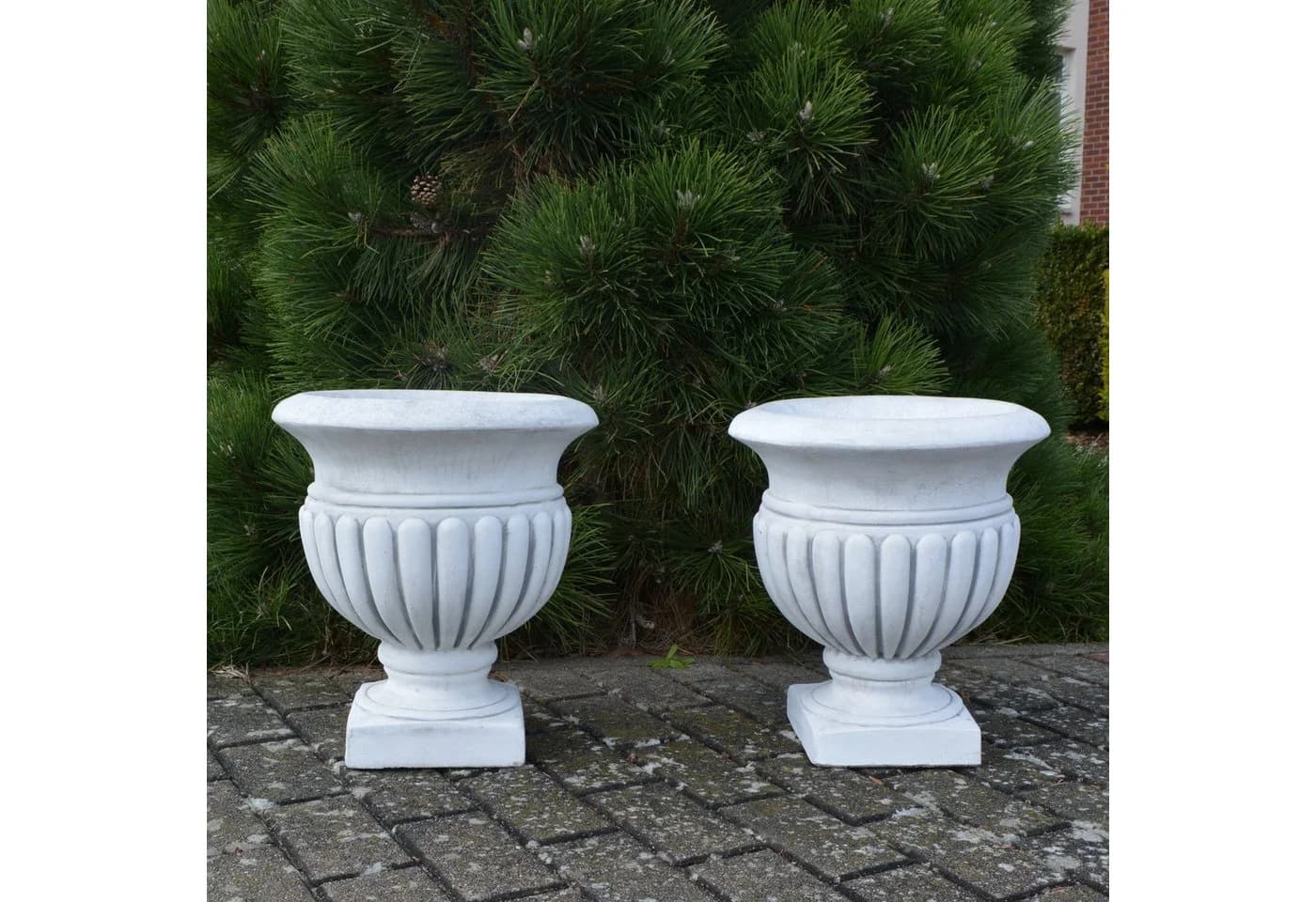 gartendekoparadies.de Pflanzkübel 2er-Set Steinguss Grau - Bild 2