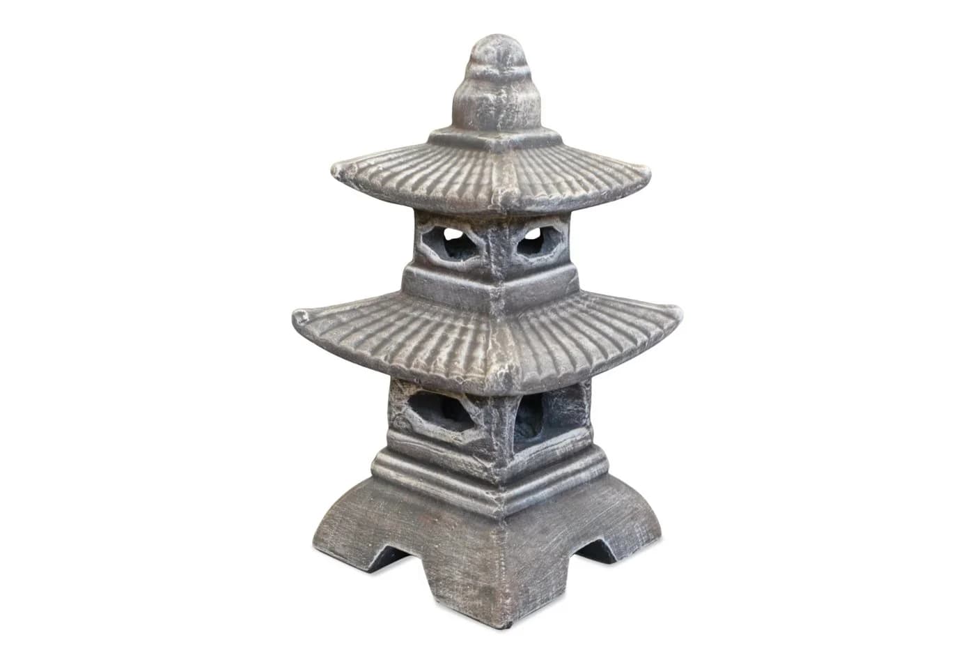 Gartendekoparadies.de Japanische Pagode Steinlaterne Grau