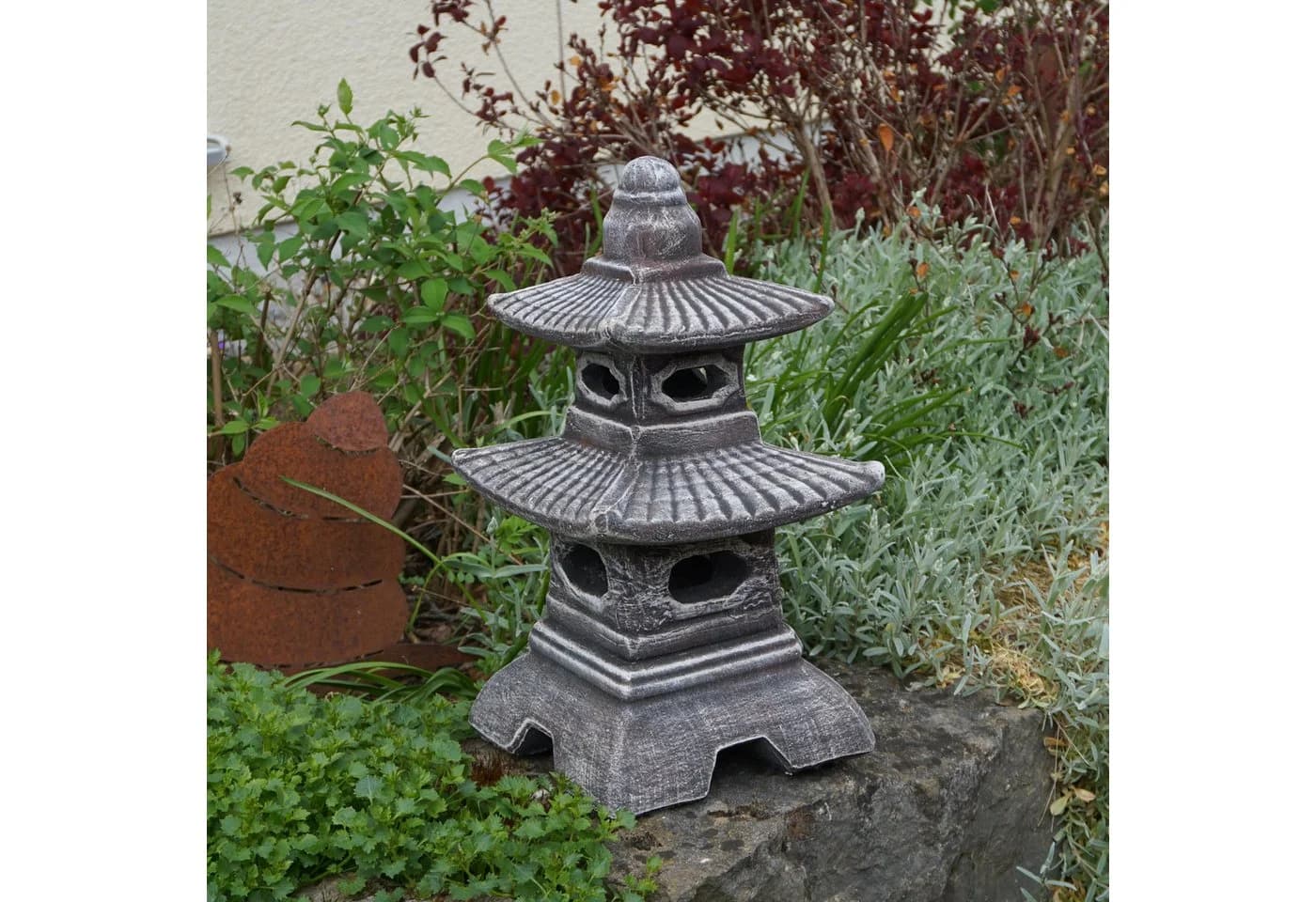 Gartendekoparadies.de Japanische Pagode Steinlaterne Grau - Bild 2