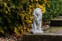 gartendekoparadies.de Gartenfigur Löwen Statue Grau Stein Bild 5