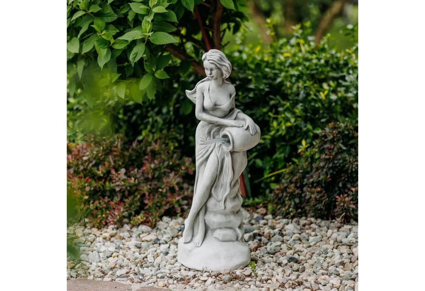 gartendekoparadies.de Gartenfigur Statue Venus optional mit Wasserlauf, Steinfigur, 69 cm, 19 kg, Frostsicher - Bild 2