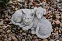 gartendekoparadies.de Gartenfigur Hund und Katze Grau Steinguss Bild 4