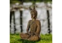 gartendekoparadies.de Thailändische Buddha Statue Gold Steinguss Gartenfigur Bild 2