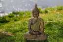 gartendekoparadies.de Thailändische Buddha Statue Gold Steinguss Gartenfigur Bild 5