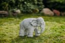 gartendekoparadies.de Gartenfigur Indischer Elefant Steinfigur Grau Bild 4