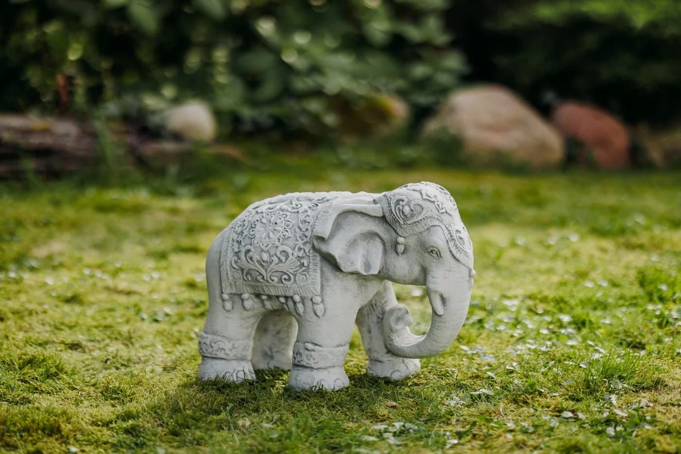 gartendekoparadies.de Gartenfigur Indischer Elefant Steinfigur Grau - Bild 4