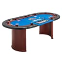 MUWO Pokertisch für 10 Spieler mit Chipablage blau Bild 2