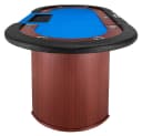 MUWO Pokertisch für 10 Spieler mit Chipablage blau Bild 3