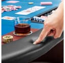 MUWO Pokertisch für 10 Spieler mit Chipablage blau Bild 4