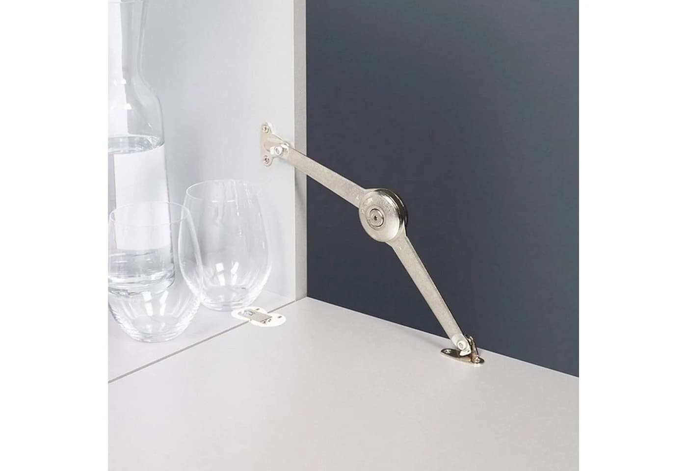 Kesseböhmer Duo Forte Klappenstütze einstellbar 75-110° silber (4 St) - Bild 3