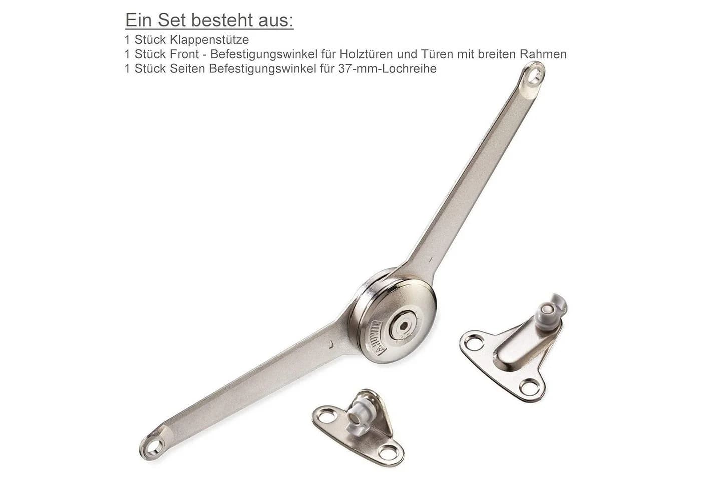 Kesseböhmer Duo Forte Klappenstütze einstellbar 75-110° silber (4 St) - Bild 4