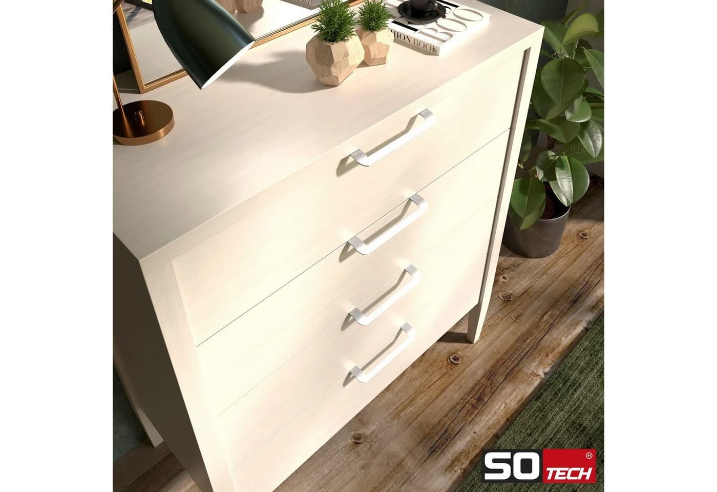 SO-TECH® Möbelgriff LYS 160 mm Bohrlochabstand Chrom matt 2er Set - Bild 4