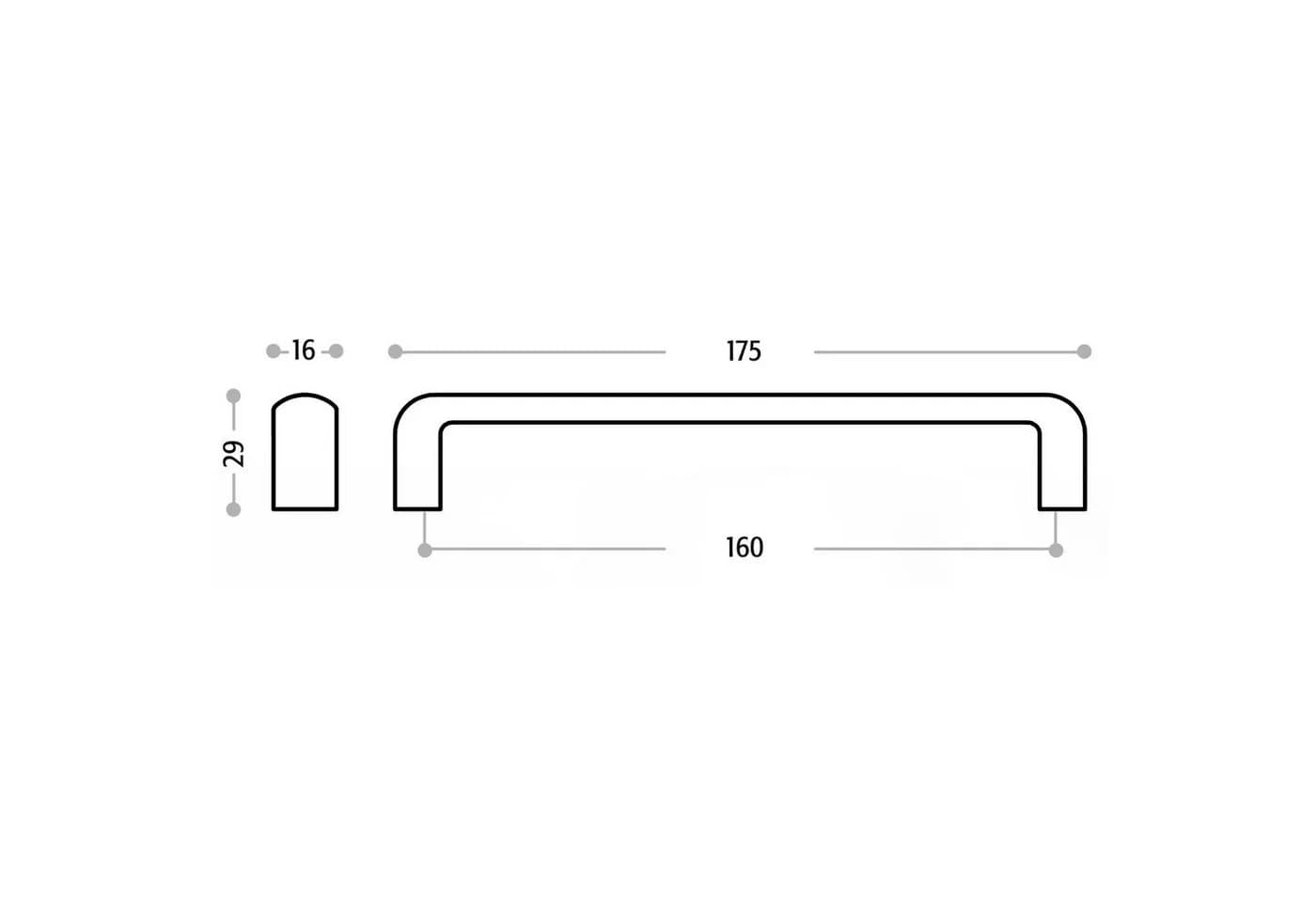 SO-TECH® Möbelgriff SW103 BA 160 mm Chrom Silber