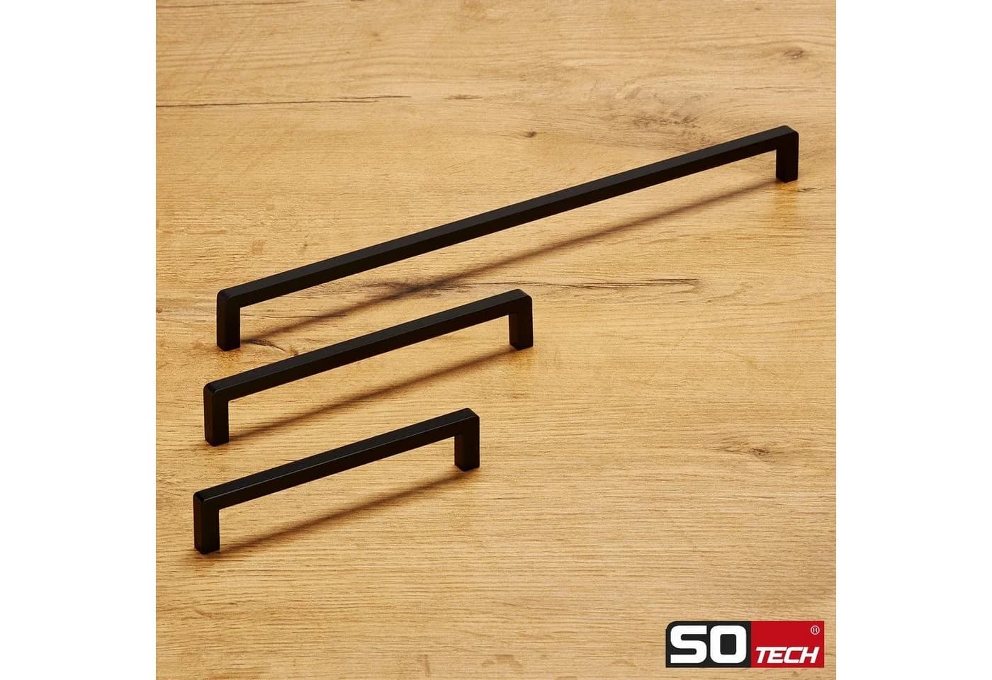 SO-TECH® Möbelgriff Bügelgriff BLACKLINE IX schwarz matt