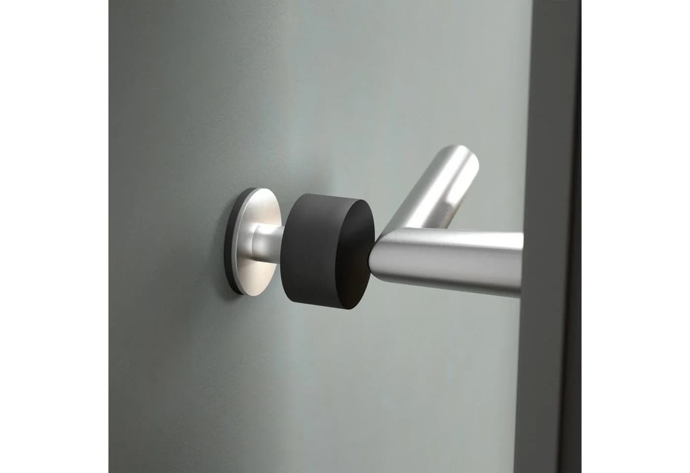 SO-TECH® Wandtürstopper HEKTOR Schwarz Edelstahl Selbstklebend - Bild 3