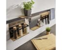 Kesseböhmer Linero MosaiQ Küchenrückwand Schwarz 2er Hakenleiste Bild 1
