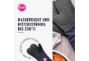Sallys Topfhandschuhe Backhandschuhe, lange Baumwollmanschetten bis 230 °C, Zweifach vernäht, Für Rechts- und Linkshänder geeignet Bild 5