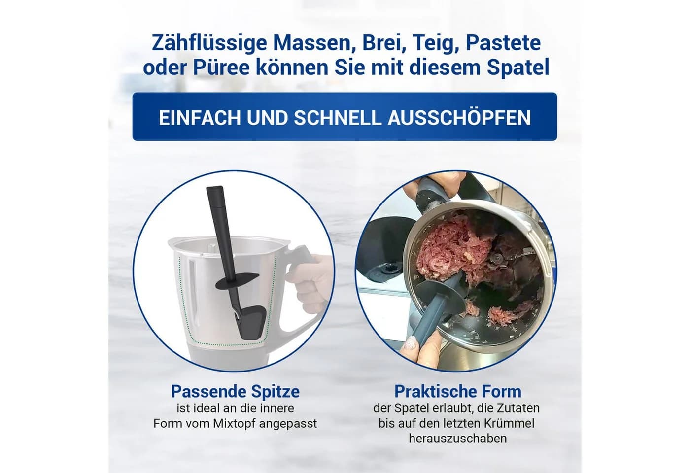 VIOKS Teigspachtel Ersatz für Vorwerk Thermomix TM31 - Bild 4
