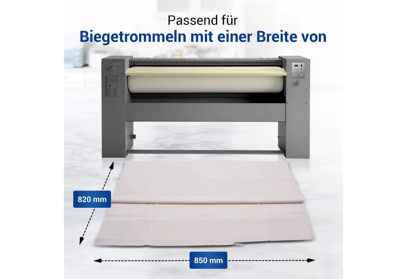 VIOKS Bügeltuch Mangeltuch Universal für Bügelautomaten 65/85 cm - Bild 3
