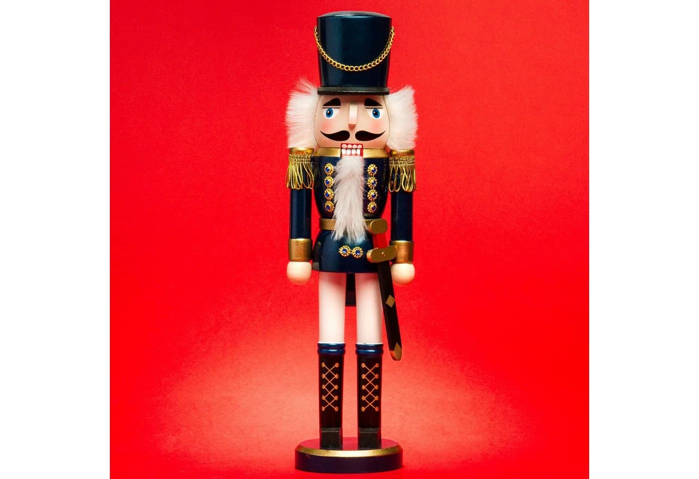SIKORA Weihnachtsfigur NK-I Deko Nussknacker Figur aus Holz blau