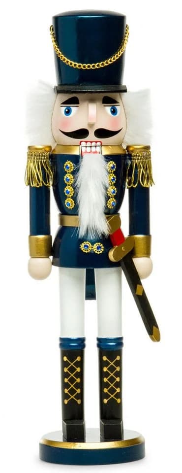 SIKORA Weihnachtsfigur NK-I Deko Nussknacker Figur aus Holz blau - Bild 2